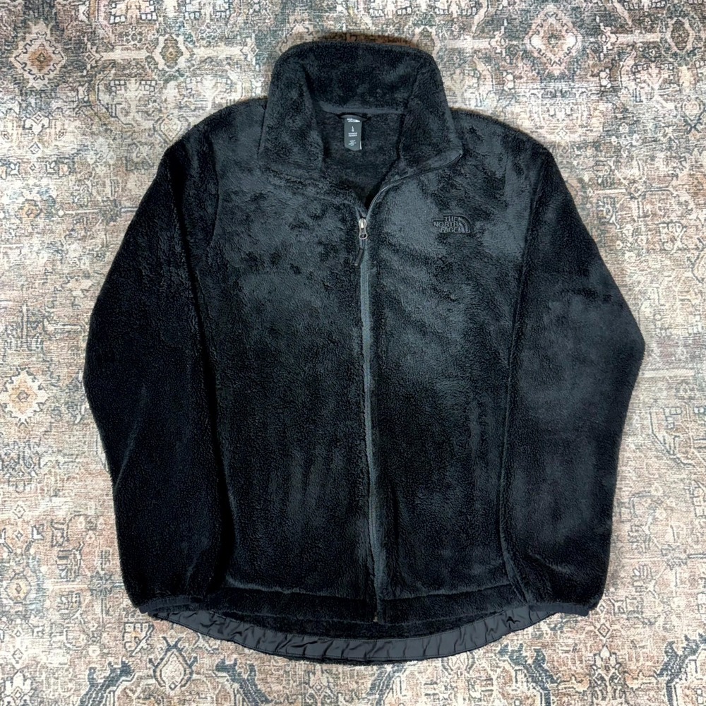 The North Face Osito Jacket Women's L Black Polyester Full-Zip Fleece Lined Cozy